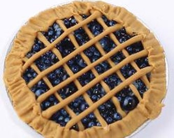 Dollhouse Miniature Blueberry Pie