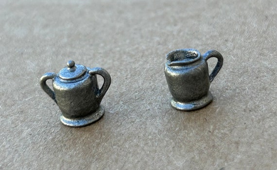 ミニチュアピューター製シュガーボウルとクリーマー - Etsy 日本