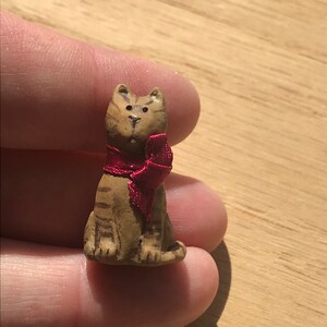 Dollhouse Miniature Tabby Cat
