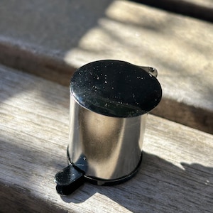 Dollhouse Miniature Steel Garbage Can