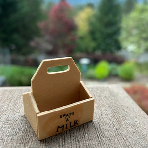 Dollhouse Miniature Wooden Milk Crate