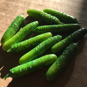 Dollhouse Miniature Cucumbers - 5 pieces