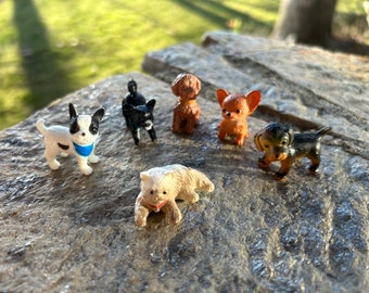 Miniature Animals - Dogs and Cats - 6 pieces