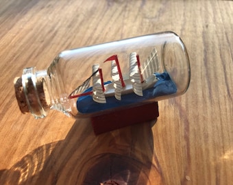 Dollhouse Miniature Ship In A Bottle