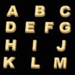 CLOSE OUT - Alphabet A-M Soap Mold