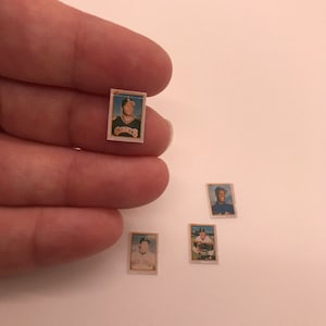 Dollhouse Miniature Baseball Cards