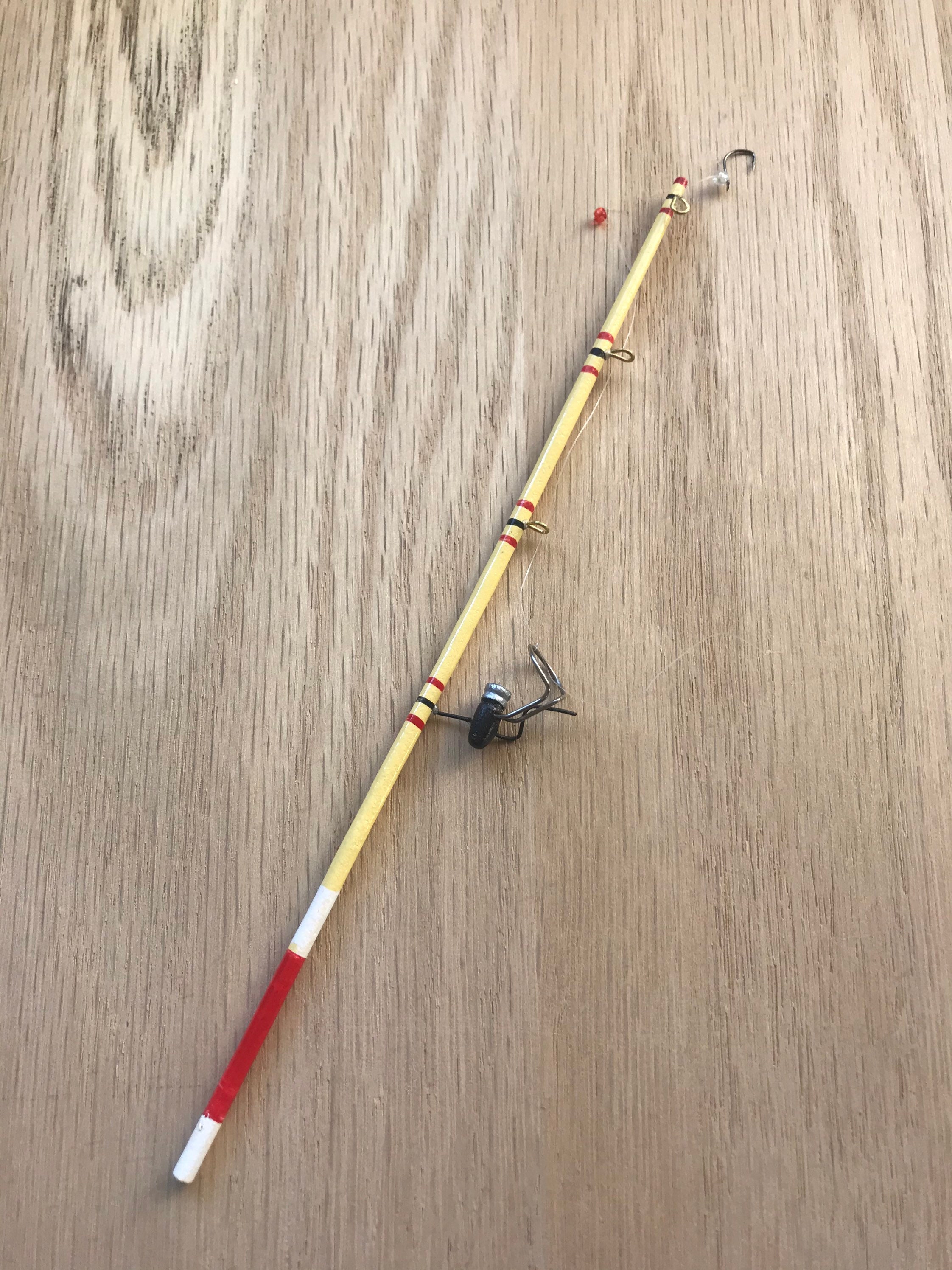 Miniature Fishing Pole 3 to 5 1:24 Scale Fishing Rod Dollhouse