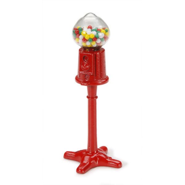 Dollhouse Miniature Gumball Machine on Stand