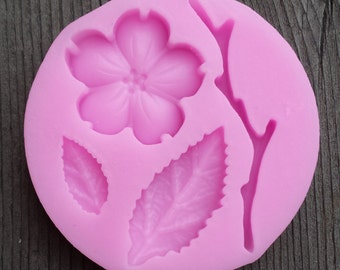 Flower, Leaf and Twig Silicone Mold