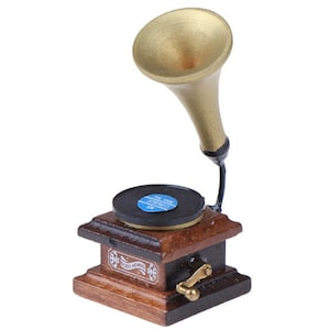 Dollhouse Miniature Record Player