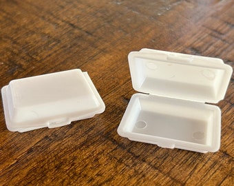Boîtes à emporter en plastique miniatures - 2 pièces