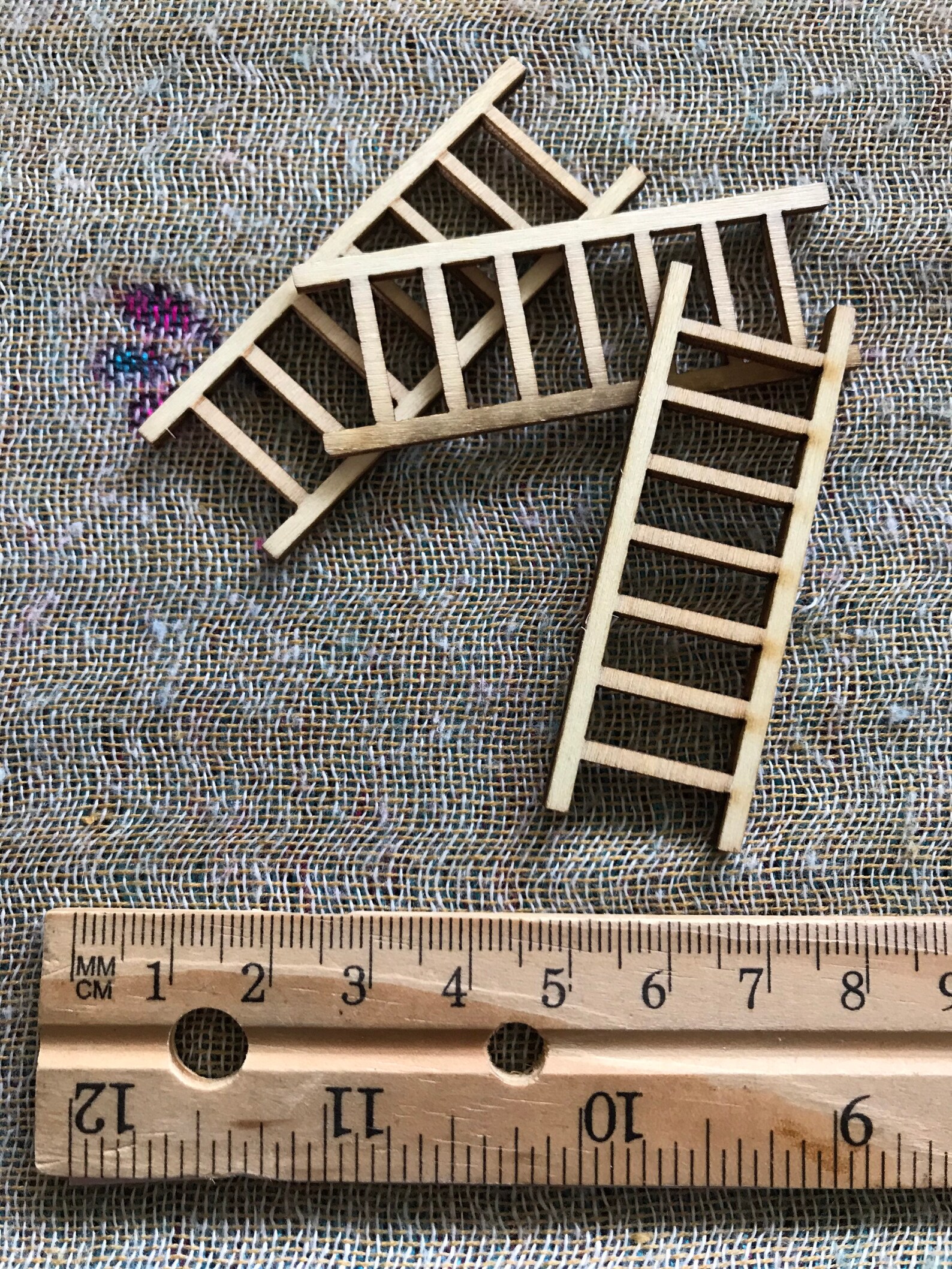 Dollhouse Miniature Wooden Ladders Etsy