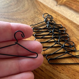 Dollhouse Miniature Wire Hangers - 10 pieces - your choice color and size
