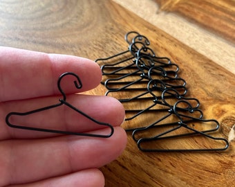 Dollhouse Miniature Wire Hangers - 10 pieces - your choice color and size