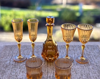 Dollhouse Miniature Fancy Glasses - 7 pieces - your choice type