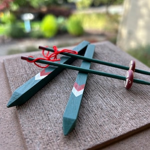 Dollhouse Miniature Skis and Poles - your choice type