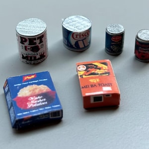 Dollhouse Miniature Groceries - 6 pieces