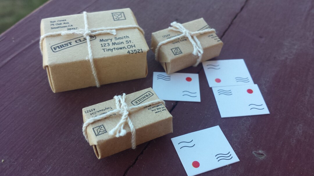Miniature Parcel Set - 7 Pieces - Etsy