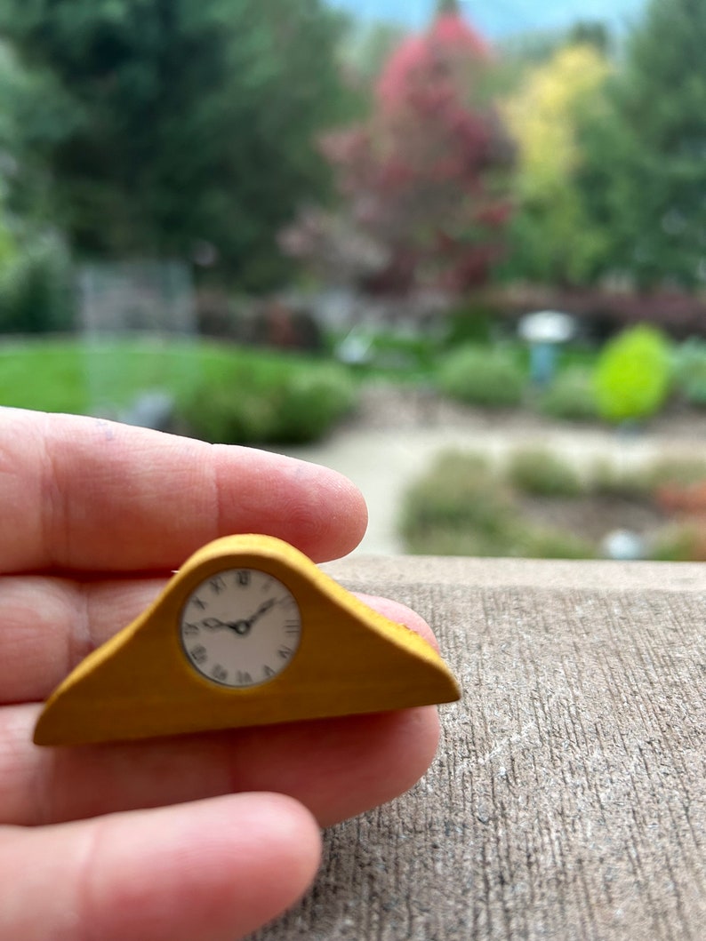 Miniature Wooden Mantel Clock - Etsy