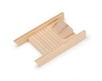 Melody Jane Puppenhaus Waschbrett – Miniatur-Küchenzubehör Im Maßstab 1:12, Aus Holz, Ca. 6 Cm Lang