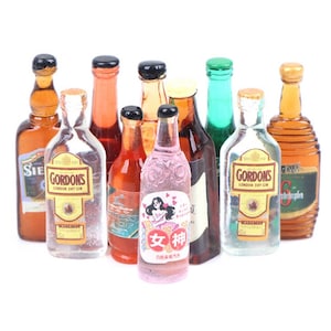 Miniature Liquor Bottles - 10 pieces