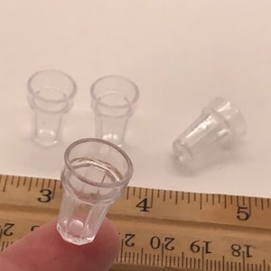 Dollhouse Miniature Glasses - 4 pieces - your choice type