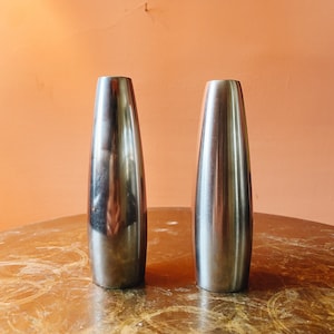 MCM Tablewear - Jens Quistgaard Salt & Pepper Shakers for Dansk.  Vintage Mid Century Modern Danish Design