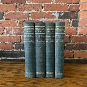 Abraham Lincoln The War Years (4 Volume set) By Carl Sandburg 1939