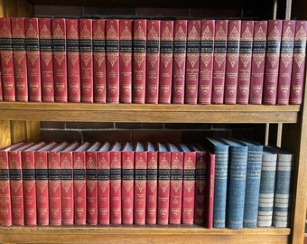 The Harvard Classics - Five Foot Shelf - 55th Printing Edition - 1963. Red Binding