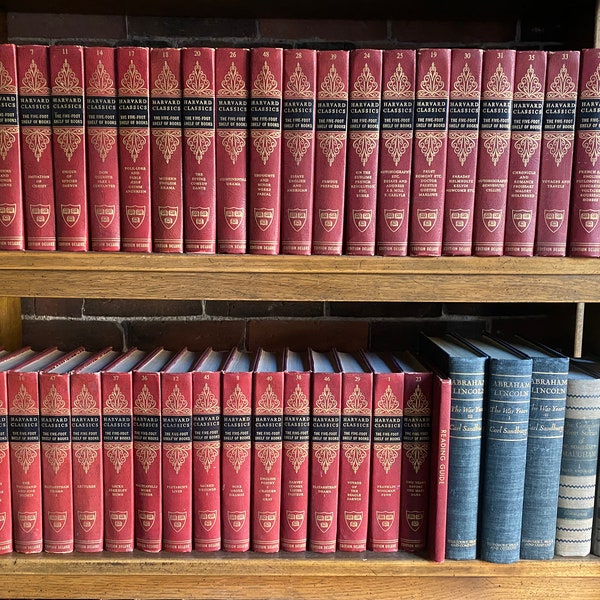 The Harvard Classics - Five Foot Shelf - 55th Printing Edition - 1963. Red Binding