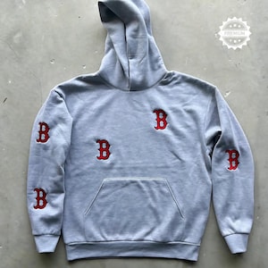 Boston Red Sox Embroidered Hoodie – Vintage MLB Baseball Sweatshirt, Sports Fan Gift,  Oversized Pullover Streetwear, Unisex