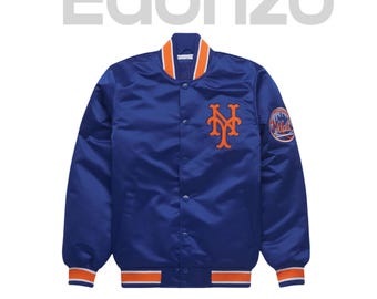 Vintage New York Mets Starter Varsity Satin Bomber Snap