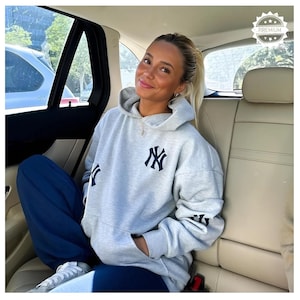 NY Yankees Hoodie – Multi Logo Embroidered Sweatshirt – Oversized Pullover – Baseball Fan Gift – Premium Streetwear - Unisex