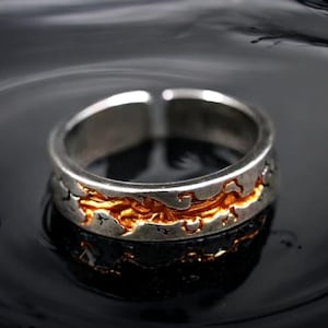 Gold River Adjustable Ring for Men by Velkir Elegant Men's Jewelry in ...