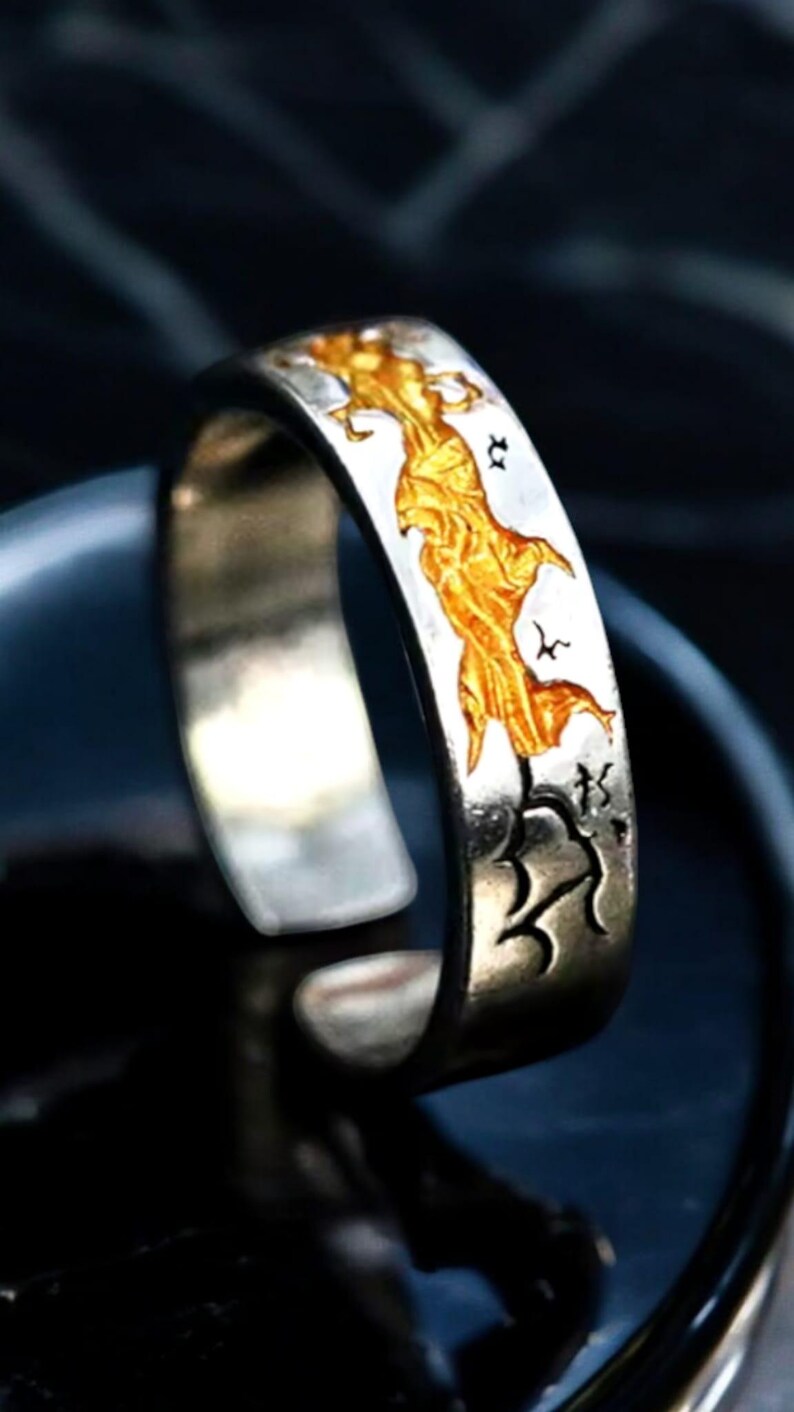 Gold River Adjustable Ring for Men by Velkir Elegant Men's Jewelry in ...