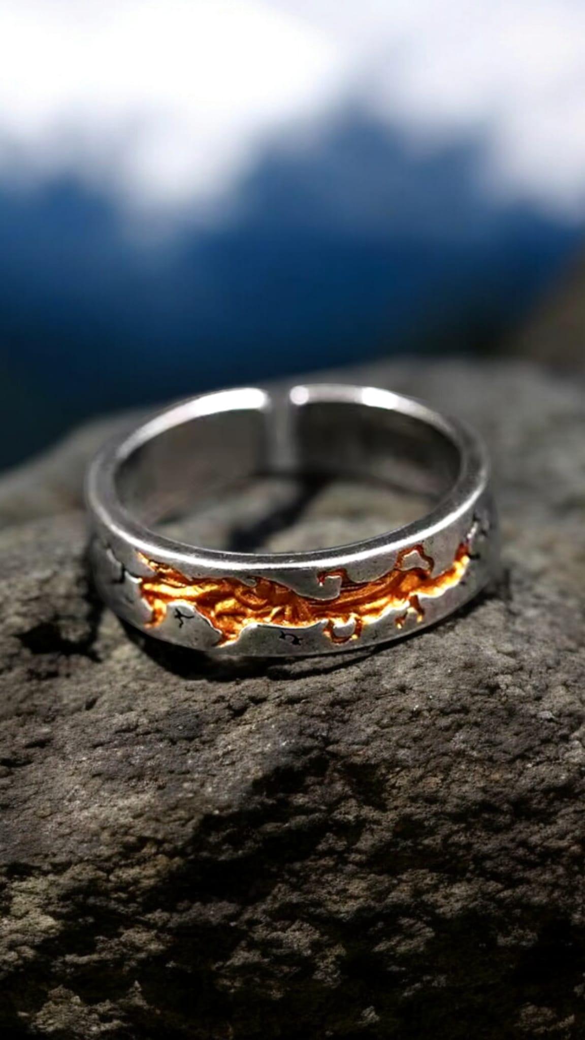 Gold River Adjustable Ring for Men by Velkir Elegant Men's Jewelry in ...