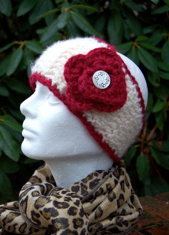 Crochet Art Eye Earwarmer Headband Handmade Crochet Headband Pattern - Third Eye Freeform Crochet  main image 3