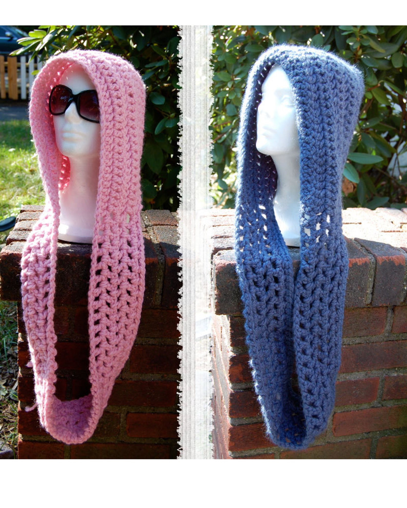 CROCHET PATTERN scarf / Hoodie Pattern Easy Etsy