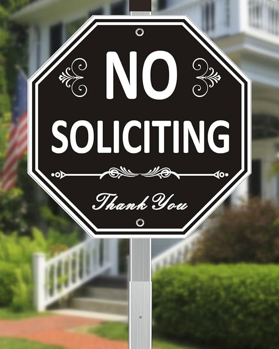 Soliciting Sign No Soliciting Sign for House Sturdy All Metal Construction, 10 X 10 ...