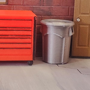 Trash Can 1/24 1/25 Scale Diorama Shop Kitchen Park Garage Railroad Sidewalk