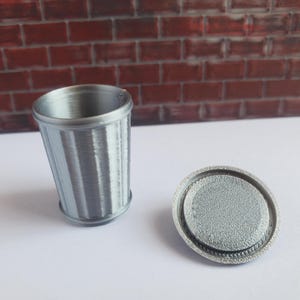 Trash Can 1/32 1/24 1/18 Scale Diorama Shop Kitchen Park Garage Railroad Sidewalk