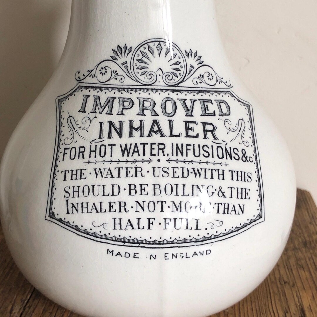 Vintage Improved Inhaler~printed Ironstone~hot Water Infusion~complete ...