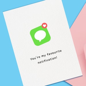 Você é meu cartão de notificação favorito para o dia dos namorados para casais, presente de dia dos namorados de longa distância para ela ou ele, namorado, namorada