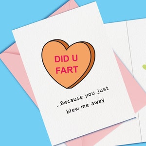 Haben Sie U Furz Lustige Candy Herz Valentinstag Karte für Mann, Frau, Freund, Freundin, Partner, Paare, Geschenk für Sie oder Ihn,