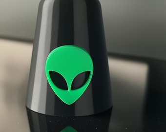 Tapa de repuesto para lámpara de lava con brillo verde y negro alienígena