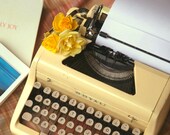 RESTORED 1950s Yellow Royal Typewriter