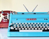 Restored Turquoise 1950s Royal Typewriter
