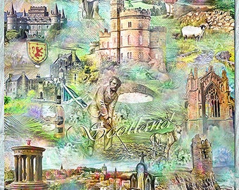 Scotland an Artistic Collage