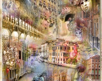 Obra de arte de Venecia - Un collage artístico