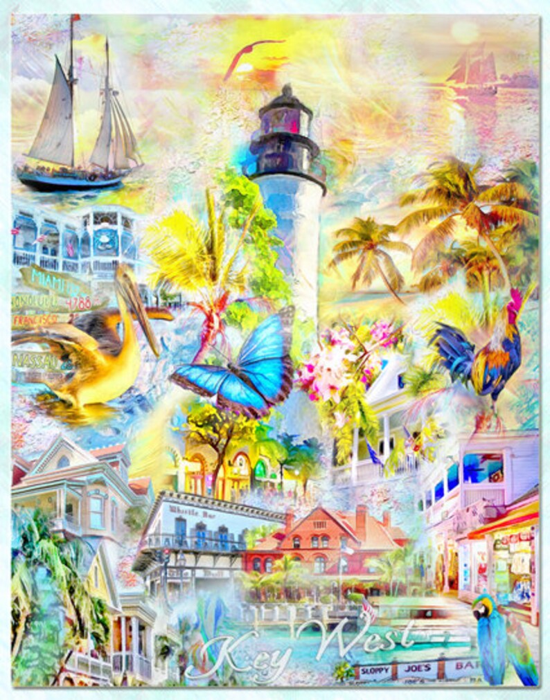 Key West, an Artistic Collage image 1